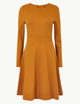 m&s fit and flare dress
