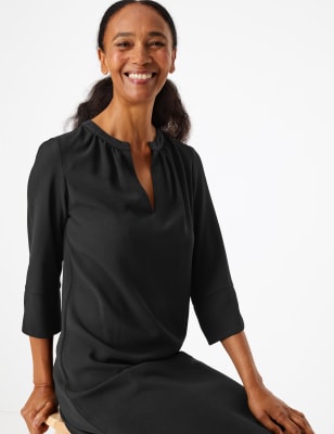 Robe tube en cr&ecirc;pe