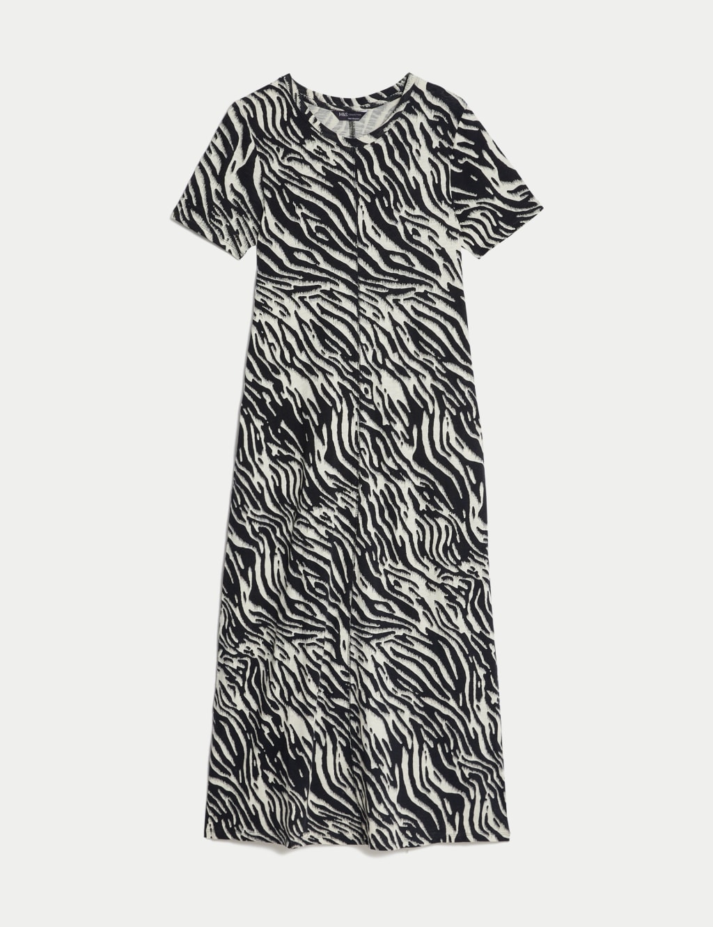 Pure Cotton Printed Midaxi T-Shirt Dress image 2
