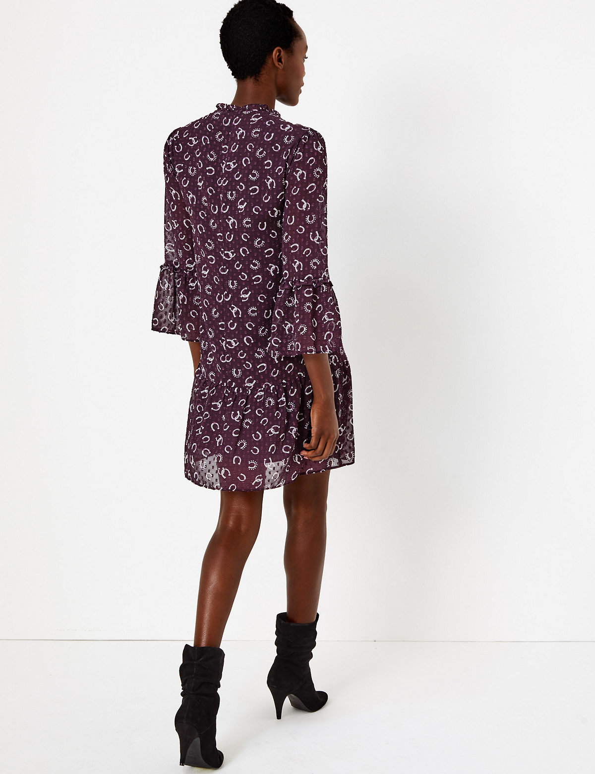 Printed Relaxed Mini Dress