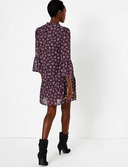 Printed Relaxed Mini Dress