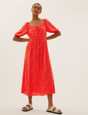 Marks and spencer orange hot sale dress