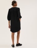 Round Neck Knee Length Shift Dress