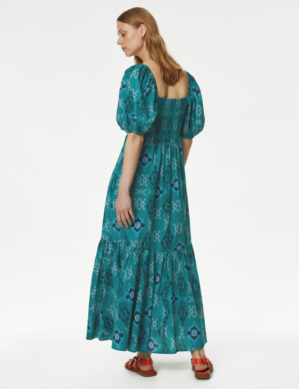 Pure Cotton Printed Maxi Tiered Dress image 3