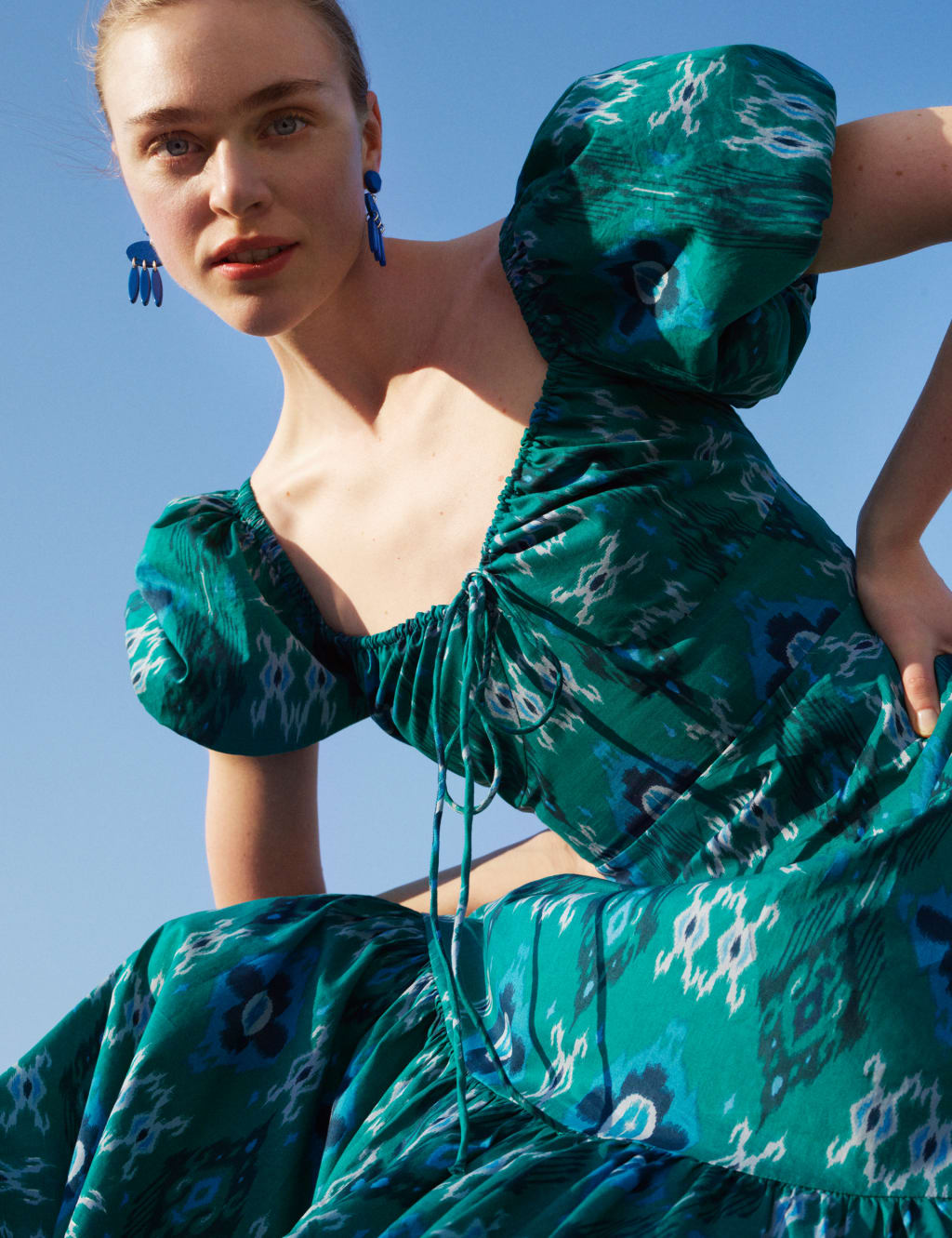 Pure Cotton Printed Maxi Tiered Dress image 4