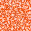 Printed V-Neck Midi Tiered Dress - orangemix