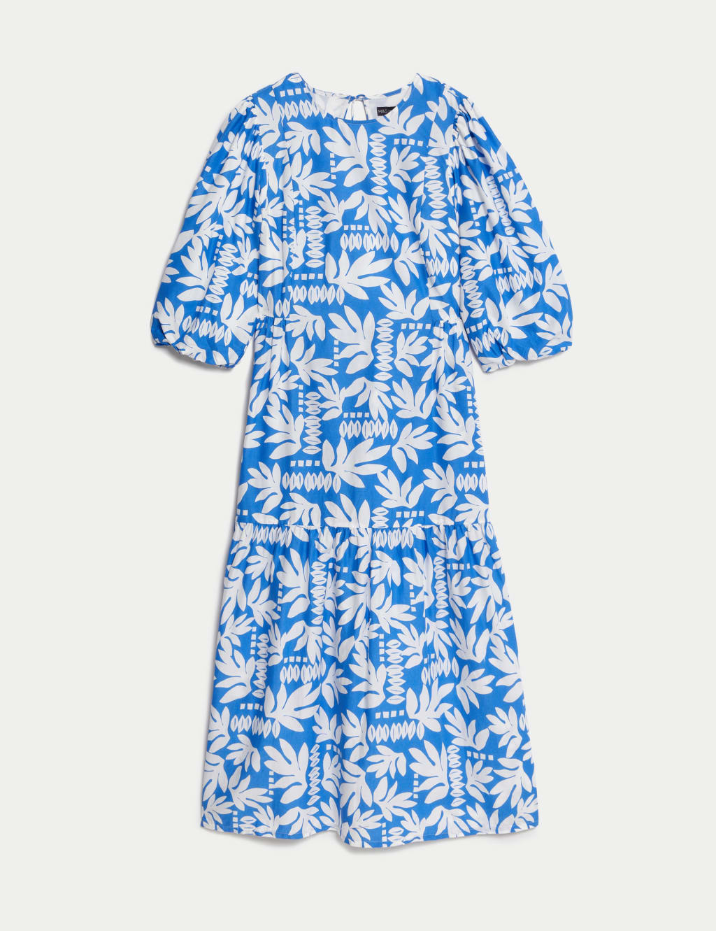 Pure Cotton Printed Midi Tiered Dress image 2