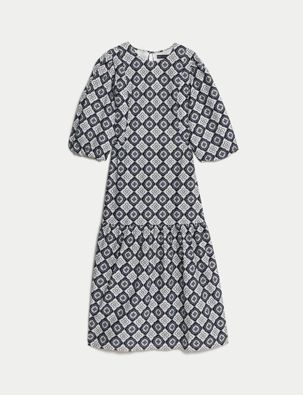 Pure Cotton Printed Midi Tiered Dress image 2