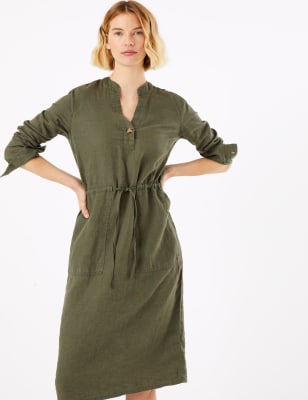 m&s womens linen dresses