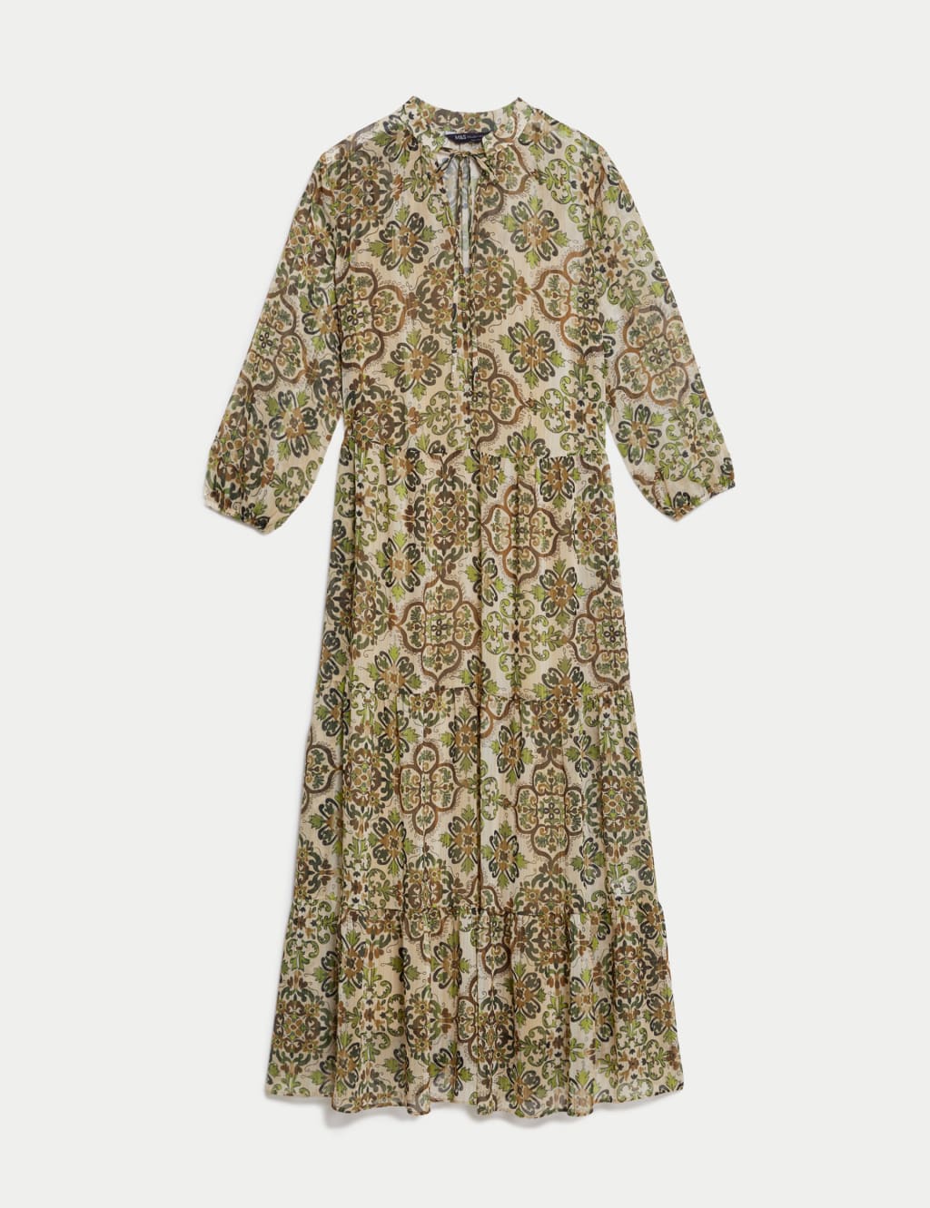 Printed V-Neck Midaxi Tiered Dress image 2