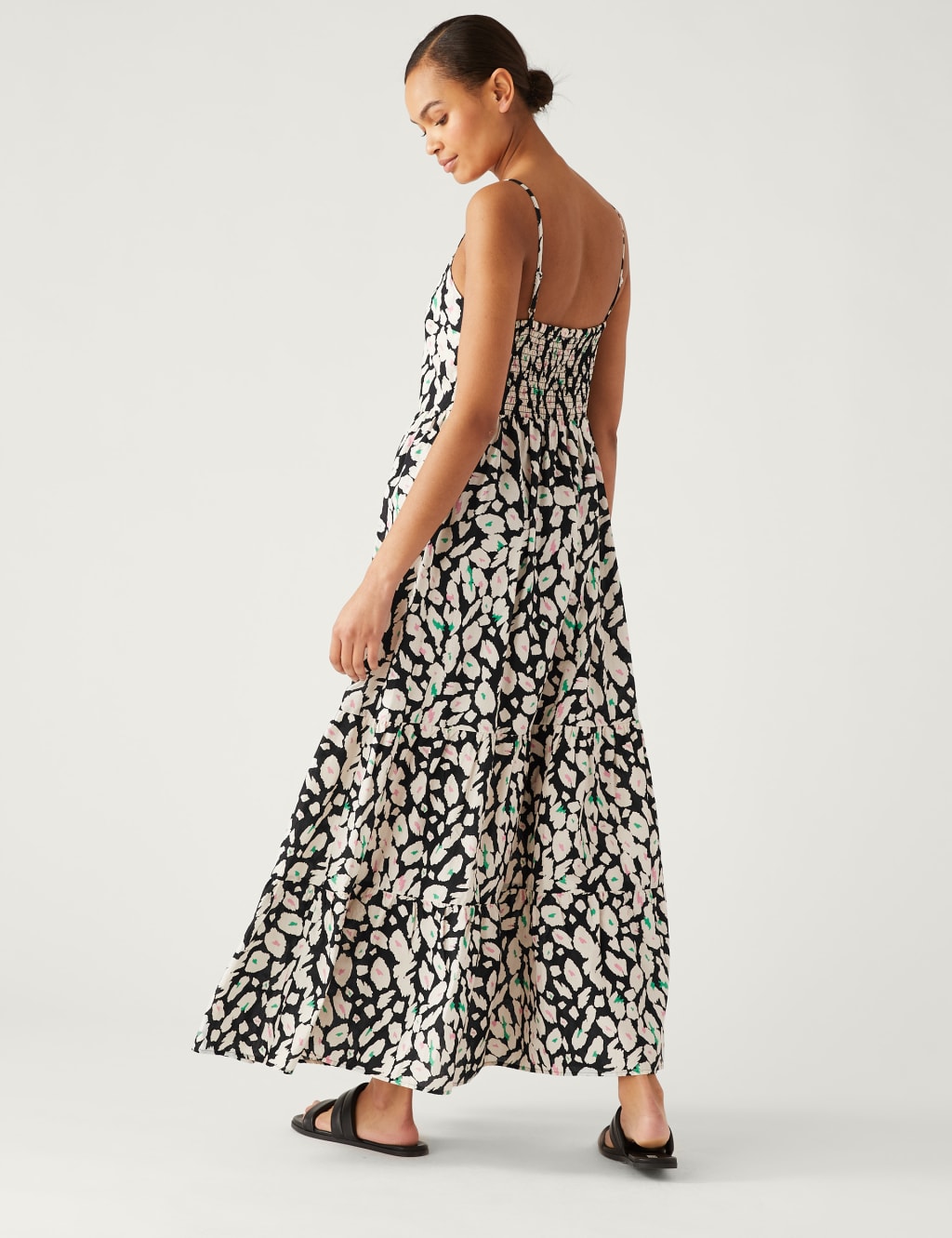 Pure Cotton Printed Midaxi Tiered Dress image 4