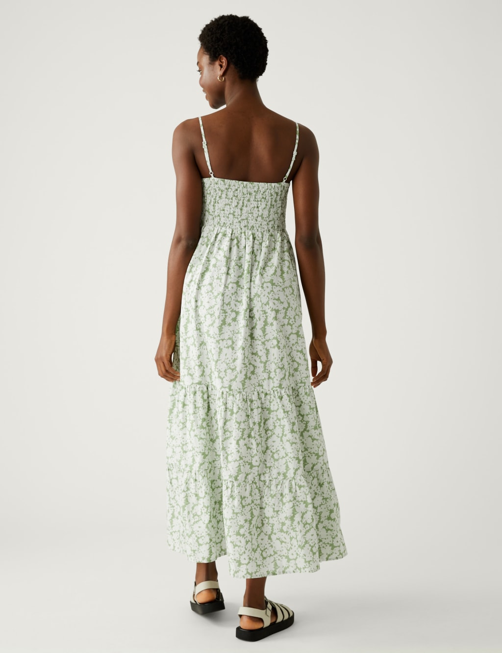 Pure Cotton Printed Midaxi Cami Dress image 4