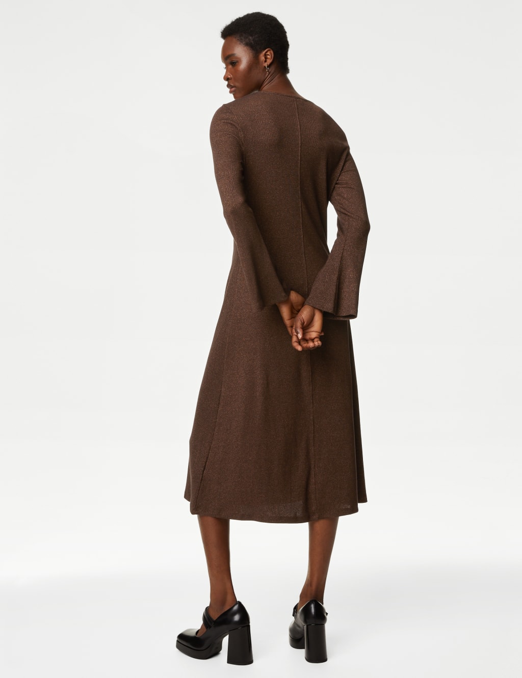 Cotton Rich Sparkly Midi Column Dress image 5