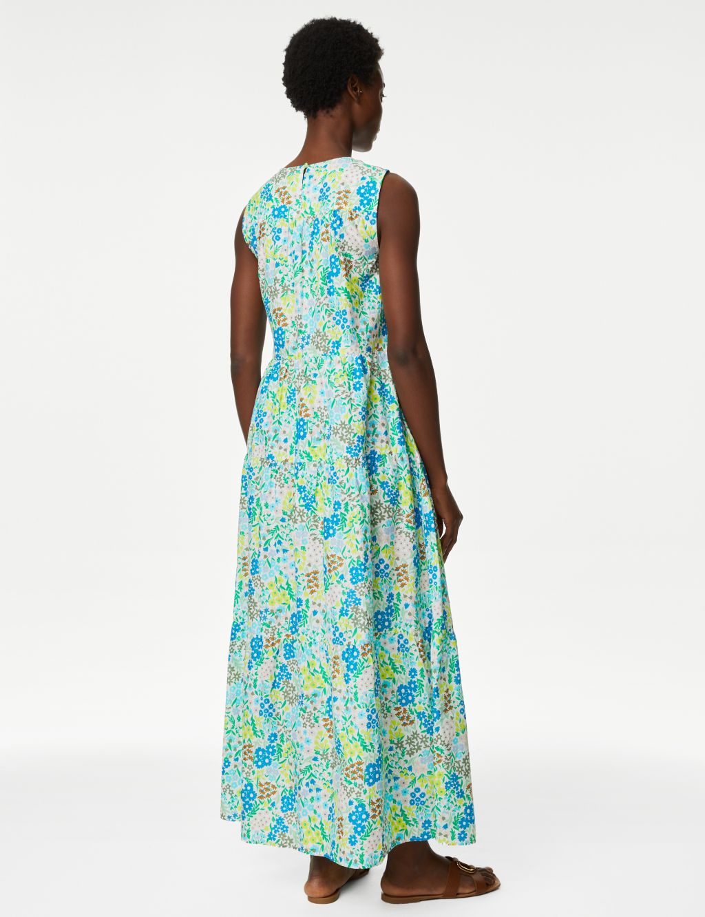 Pure Cotton Printed Maxi Tiered Dress image 2