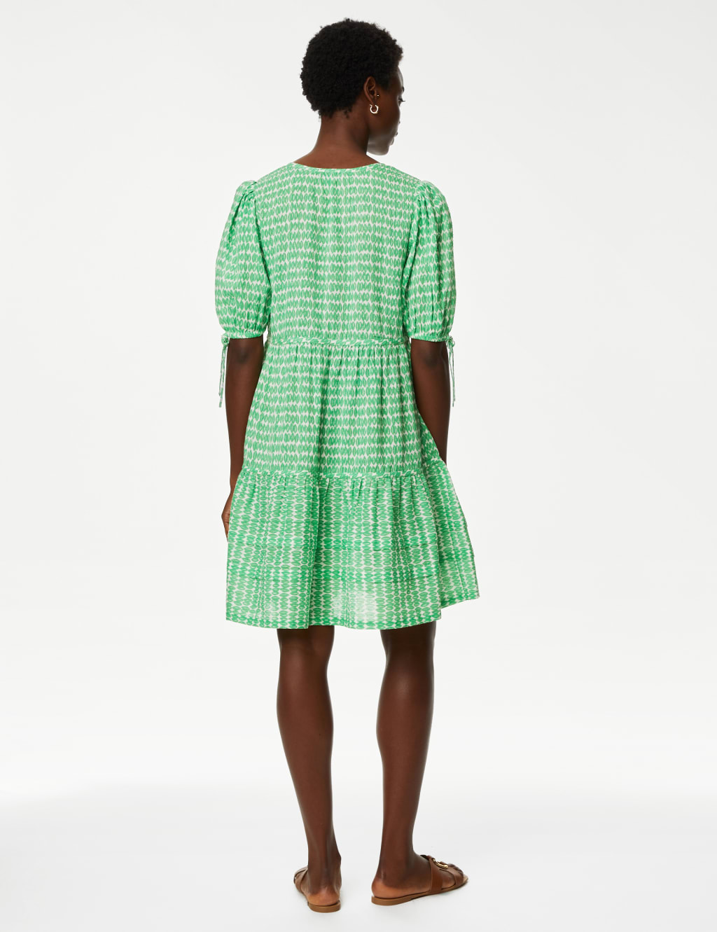 Pure Cotton Printed Mini Tiered Dress image 4
