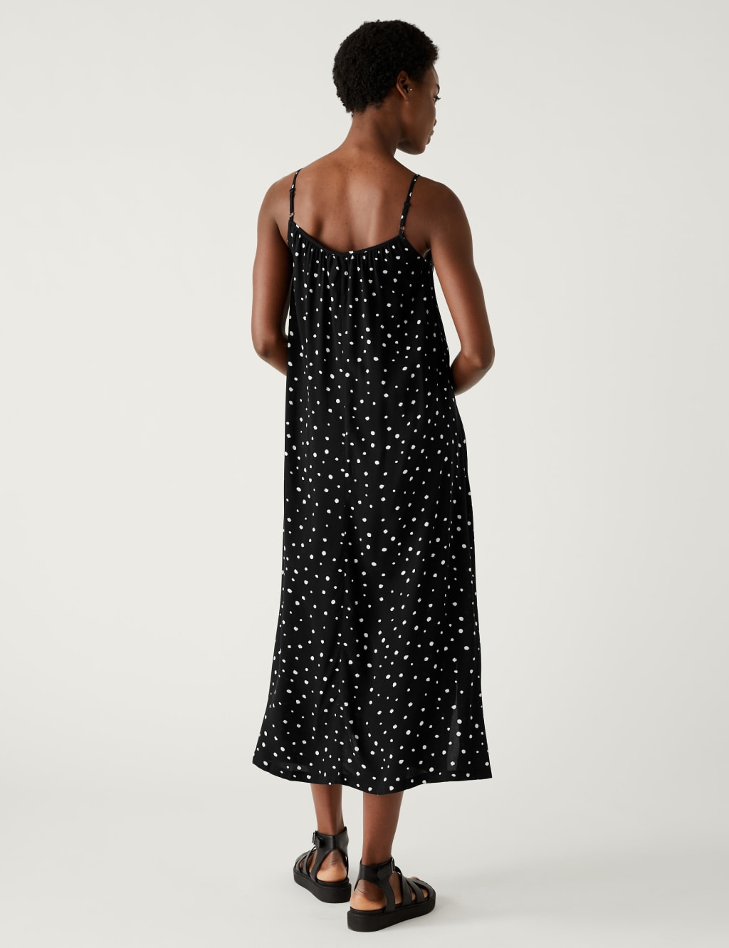 Printed Square Neck Midi Slip Dress image 4