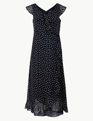 Polka Dot Wrap Midi Dress | M&S Collection | M&S