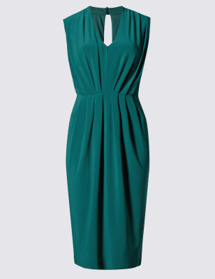 V-Neck Hitch Waist Shift Dress | M&S Collection | M&S