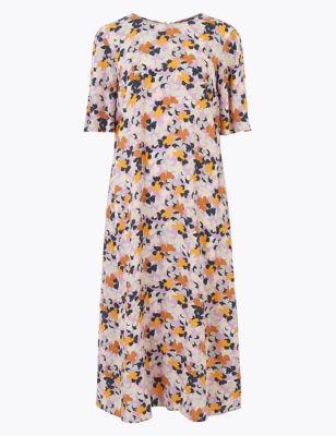 Floral Midi Relaxed Dress | M&S Collection | M&S