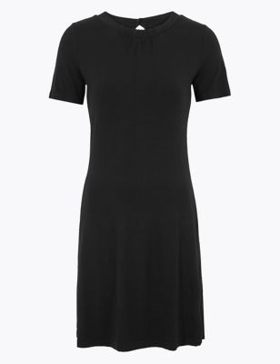 PETITE Jersey Knee Length Swing Dress | M&S Collection | M&S
