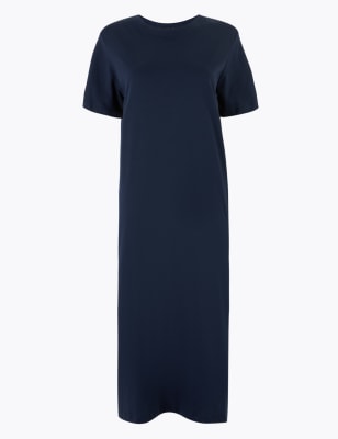 midi t shirt dress with slits