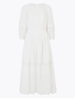 m&s white dress