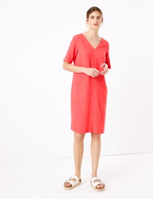 marks spencer linen dress