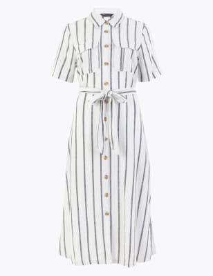 marks and spencer ladies linen dresses