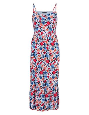 Fruit Print V-Neck Midi Slip Dress | M&S Collection | M&S