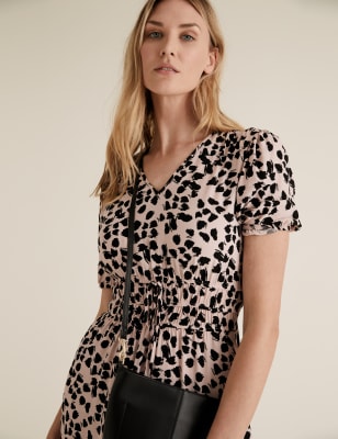 Pink leopard print hotsell dress marks and spencer