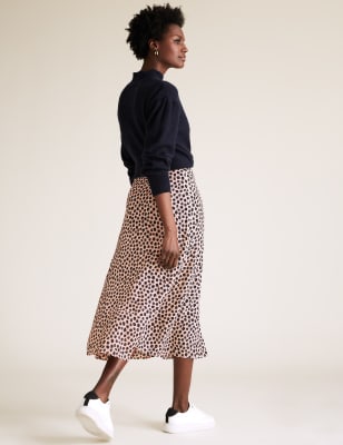 Ditsy Floral Midi A-Line Skirt