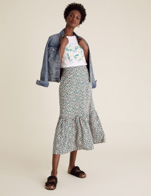 Floral skirt shop marks and spencer