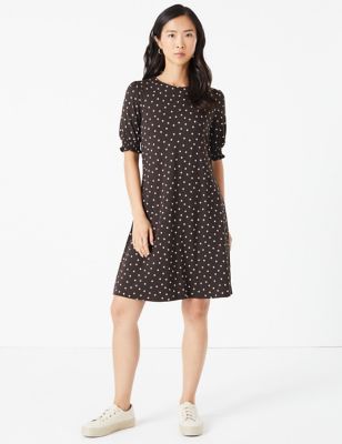 Jersey Polka Dot Swing Dress | M&S Collection | M&S