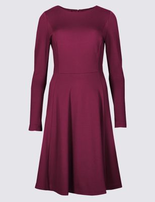 Long Sleeve Skater Dress | M&S Collection | M&S