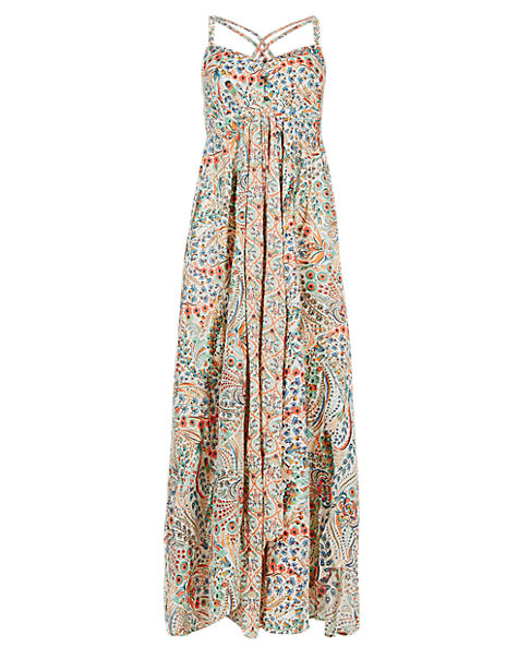 Pure Cotton Floral Maxi Dress | Indigo Collection | M&S