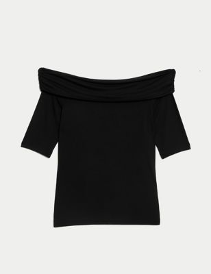 Black Short Sleeve Tops