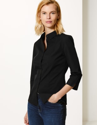 marks and spencer black shirt ladies