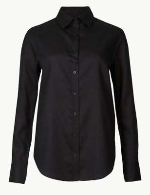 Pure Cotton Non-Iron Long Sleeve Shirt | M&S Collection | M&S