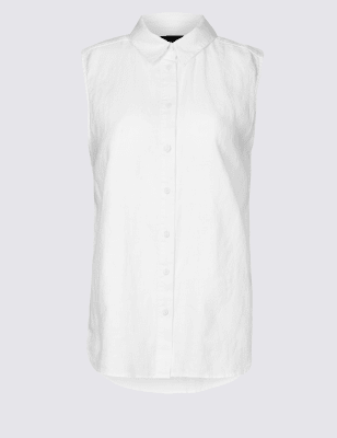 m&s pure linen shirt