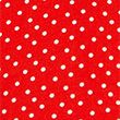 Polka Dot V-Neck Frill Detail Blouse - redmix