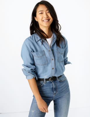 Patch Pocket Button Detailed Shirt 