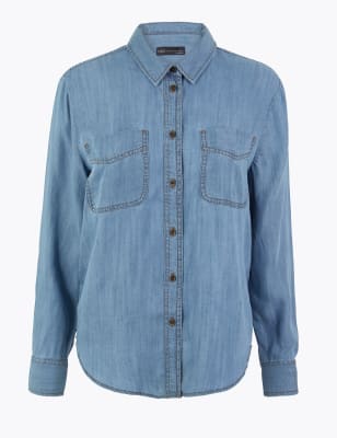 marks and spencer mens denim shirt