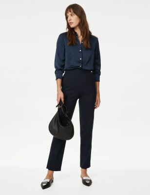 

Womens M&S Collection Satin Shirt - Dark Navy, Dark Navy