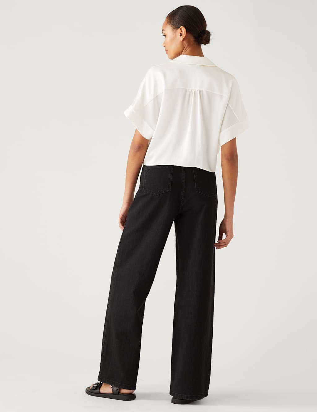 Satin Tie Front Shirt image 4