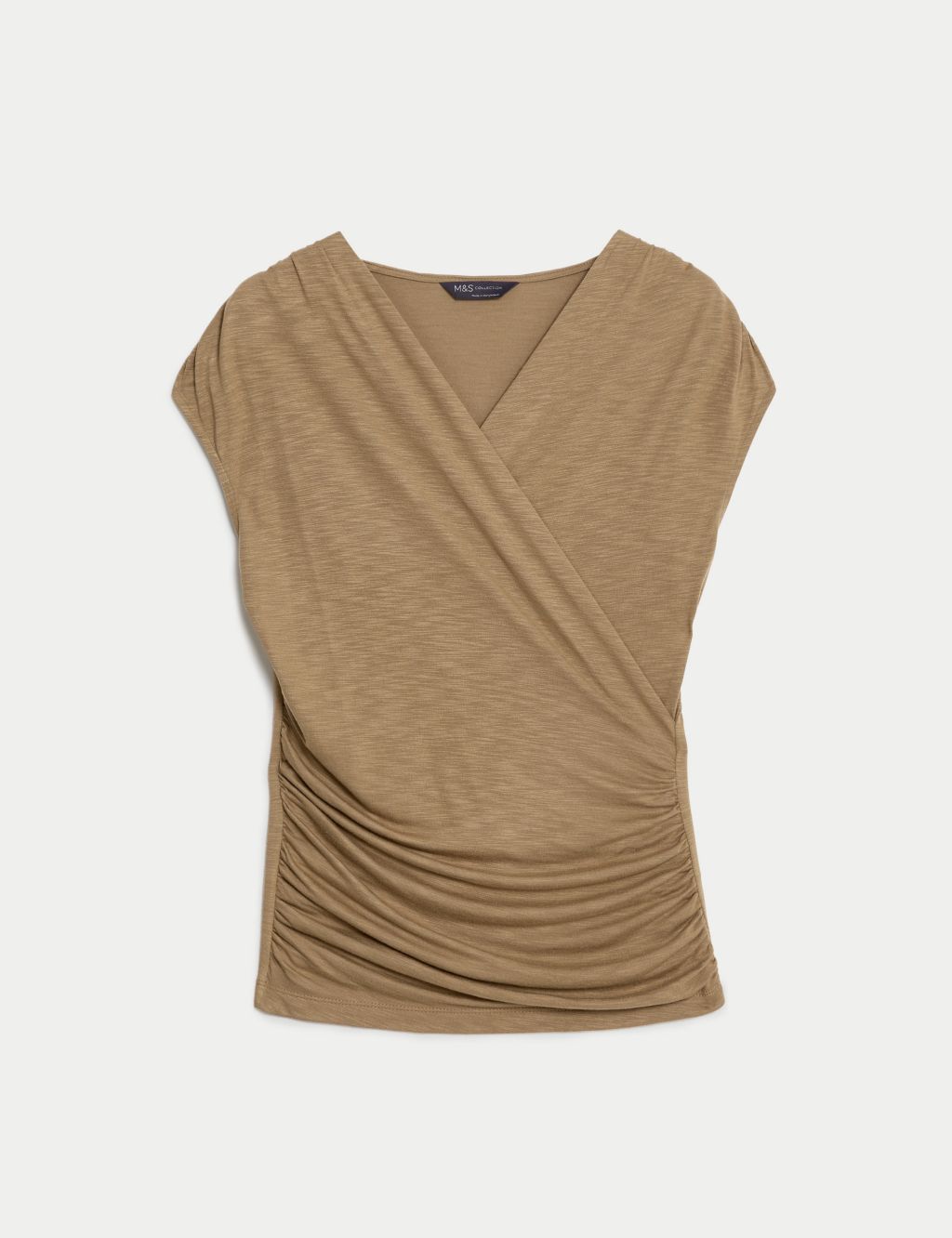 Jersey Ruched Wrap Top image 2