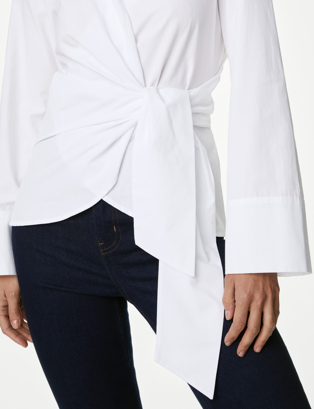 Midi Length Top With Shirt Collar 58412