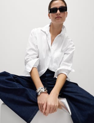 Pure Cotton Oversized Shirt | M&S Collection | M&S