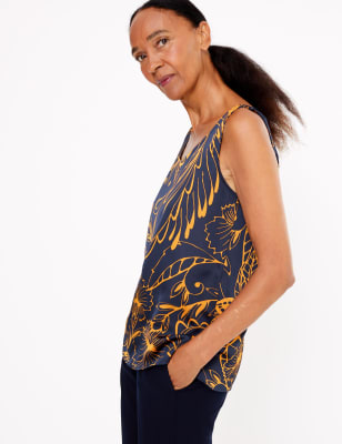 D&eacute;bardeur &agrave; imprim&eacute; en satin