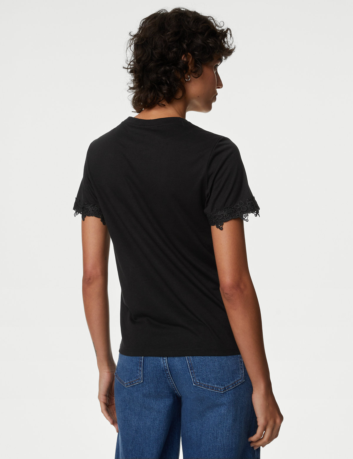 Jersey Lace Detail T-Shirt