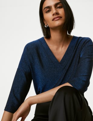 

M&S Collection Top con brillosWomens - Blue, Blue